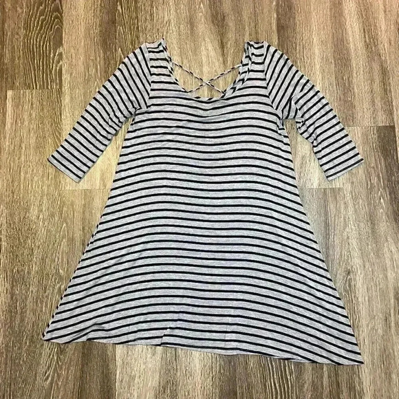 Maurices Grey and Black Tunic Dress - M - Picture 1 of 5